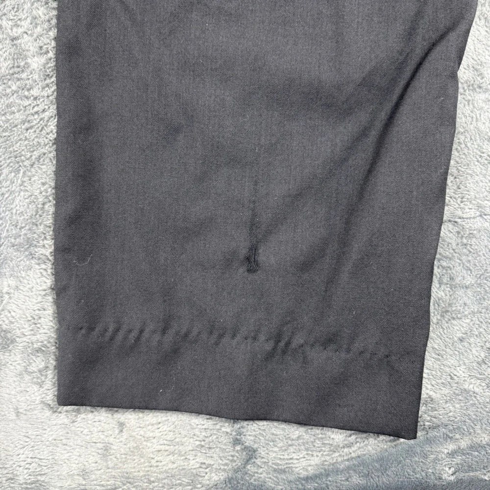 Stafford‎ Suit Pants Mens 44x32 Black 100% Wool Classic Fit Tailored Culture